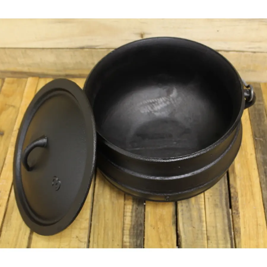 Cast iron Potjie Flat Bottom 10 quart Bean pot Dutch Oven