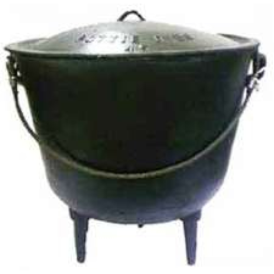 Huge cast iron pot cooking : r/castiron