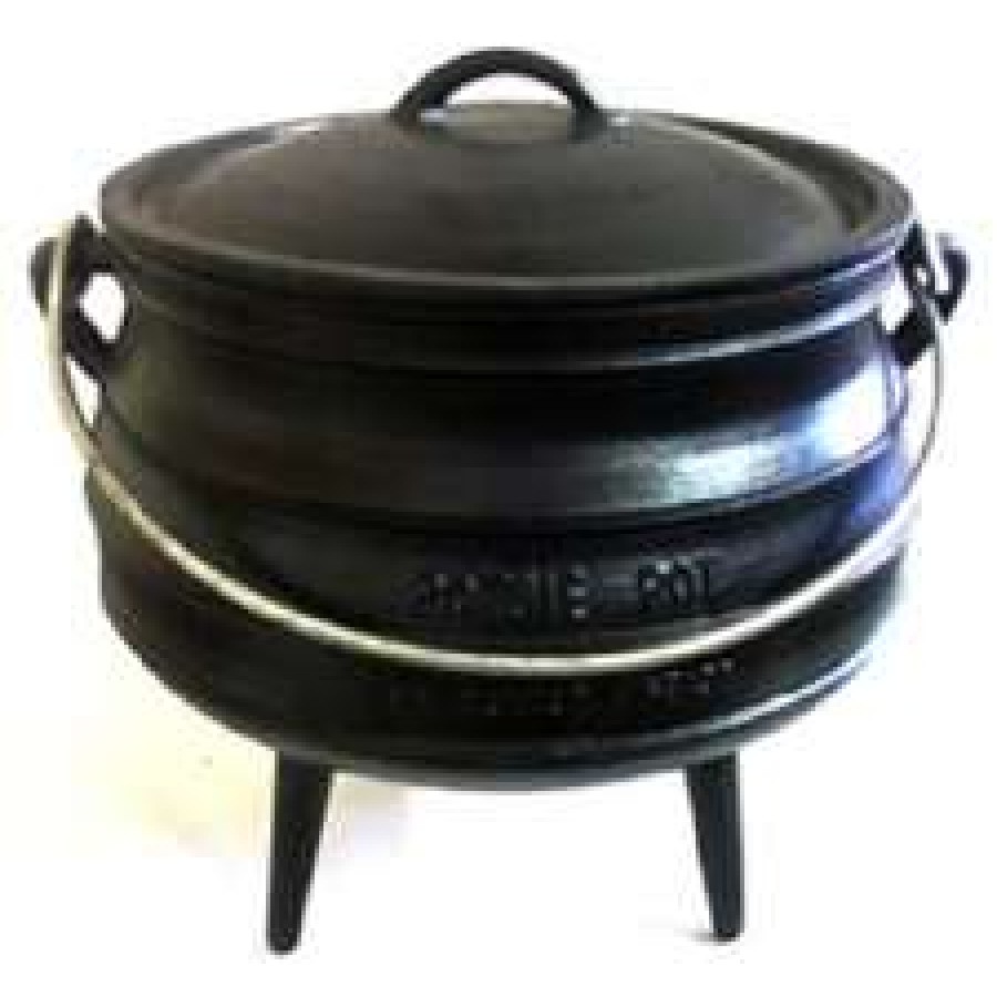 Cast iron Potjie Flat Bottom 10 quart Bean pot Dutch Oven